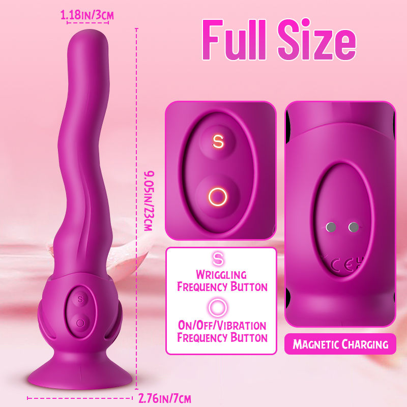 New Wriggling Technology Vibrator With Detachable Suction Cup Vibrators - Tophatter Daily Deals